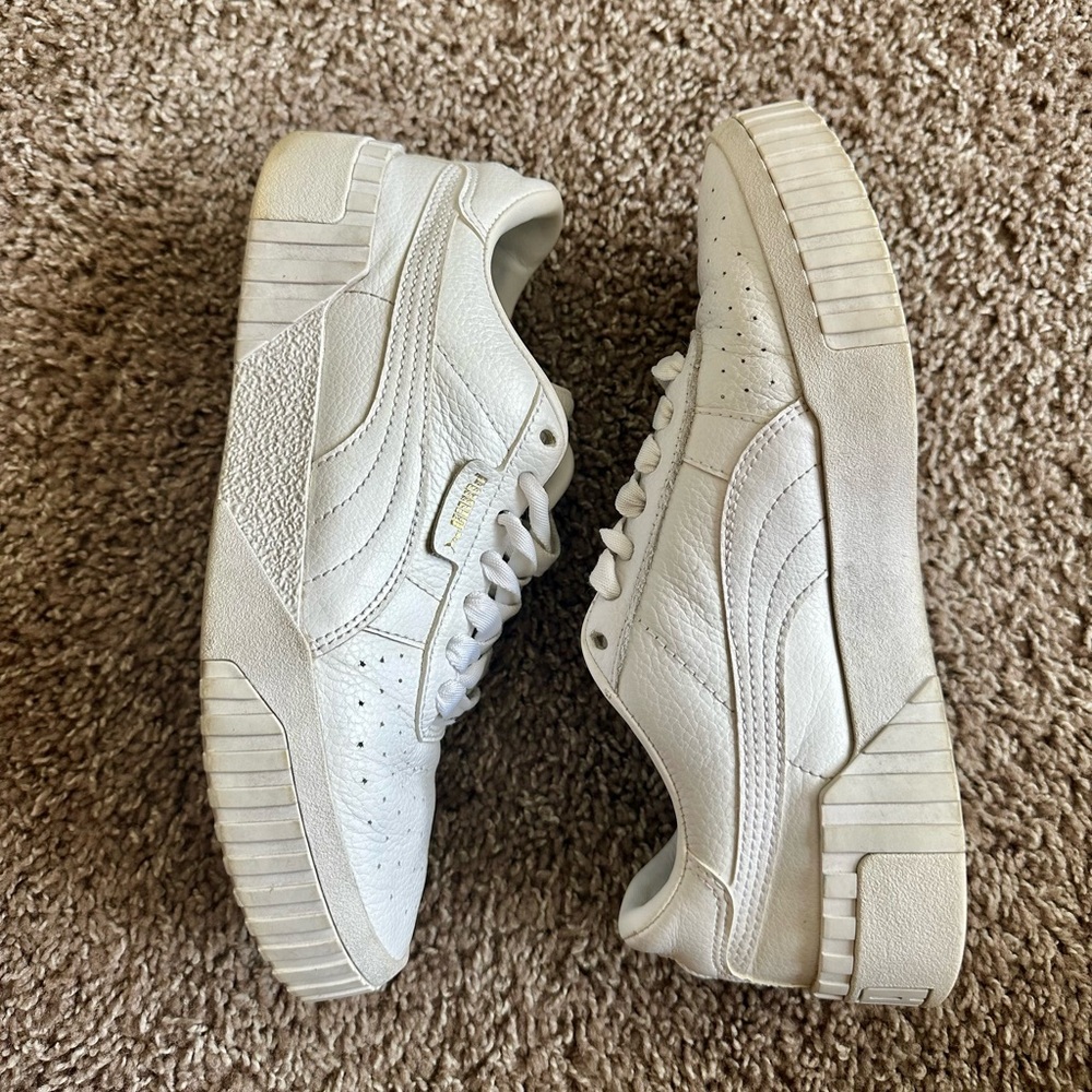 Puma Classic White Sneakers Cali Leather Womens 8.5 US